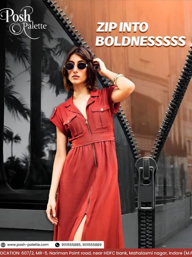 The Zip-Front Bold Dress